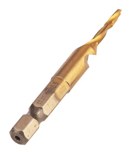 NEO TOOLS Gépi menetfúró, 2az1ben előfúró éllel, HSS-Titán, M3X0,5mm, hatszög szárral 08-949