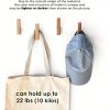 4db Rustikus Fa Fali Konzol - Könnyen Felszerelhető, Kézzel Készített Ajtó, Hálószoba, Fürdőszoba Ruházat és Kalap Raktár Égési Szín - 4 db