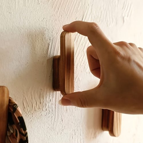 2db/4db Rustikus Fából Készült Fali Akasztók  4 Db