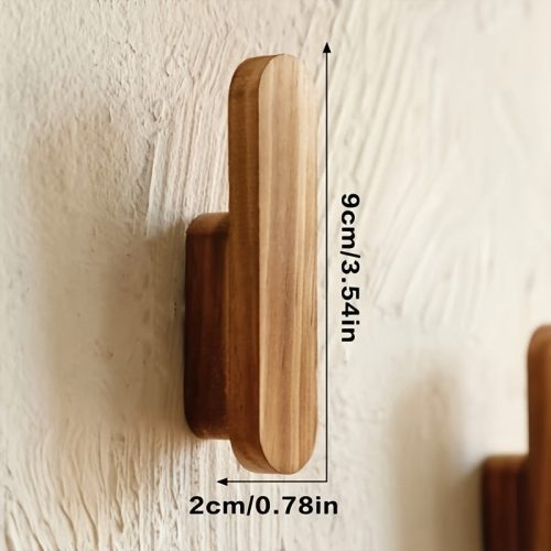 2db/4db Rustikus Fából Készült Fali Akasztók  4 Db