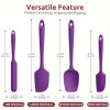 4 db-os szilikon spatulaszett, hőálló 600°F-ig, tartós gumi konyhai eszközök tapadásmentes edényekhez, varrat nélküli kialakítás, piros, 4 méret Szilikon Spatula Lila 4 darabos készlet