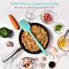4 db-os szilikon spatulaszett, hőálló 600°F-ig, tartós gumi konyhai eszközök tapadásmentes edényekhez, varrat nélküli kialakítás, piros, 4 méret Szilikon Spatula Lila 4 darabos készlet
