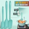 4 db-os szilikon spatulaszett, hőálló 600°F-ig, tartós gumi konyhai eszközök tapadásmentes edényekhez, varrat nélküli kialakítás, piros, 4 méret Szilikon kaparó piros 4 darabos készlet