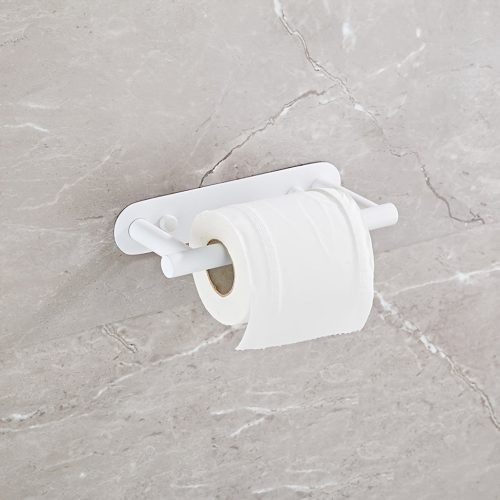 1db Öntapadó Vécépapír Tartó Fényes, Forgatható WC-papír Tartó