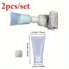 2/6db Műanyag Fogkrémcső És Arcmosó Adapter, Fogkrém Utazási Csomagolás, Kényelmes Fogkrém És Arcmosó Kiegészítő Otthoni Kiegészítők Utazási Kifolyó Kiegészítők 6 db/szett fehér