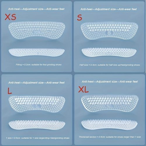 1 pár saroktartó betét, sarokpárna, túl nagy saroktartó cipő, puha sarokpárna betétek, magas sarkú bő tornacipőhöz, öntapadó