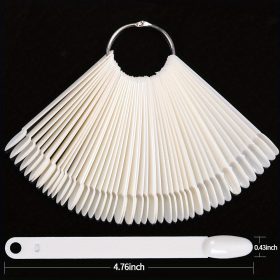   50 db-os bemutató műkörmök, körömminták, gél körömlak paletta színek bemutatásához, manikűr gyakorló eszközök