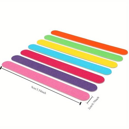 50 darab profi kétoldalas fa körmölő reszelő, erős csiszolópapír, illatmentes, manikűr és polírozó eszközök és kiegészítők