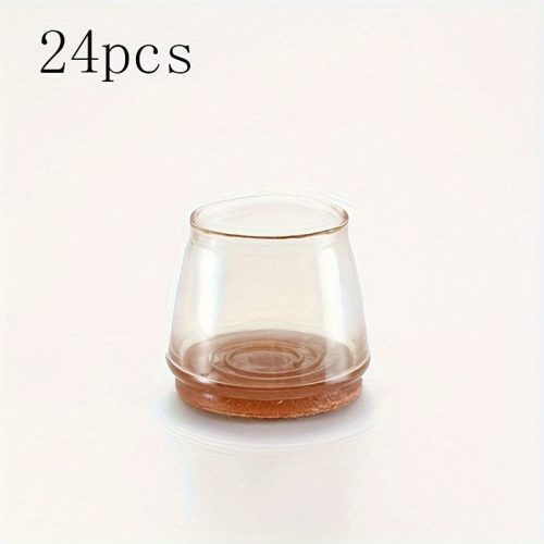 24 db Szilikon Szék Lábvédő Filc Betétekkel - Karcmentes Bútorvédő Sapkák, Könnyű Csúszás, Zajcsökkentés - Sokoldalú Illeszkedés Otthoni és Irodai Használatra