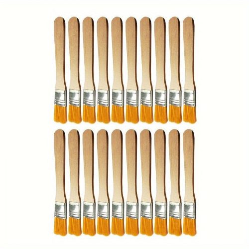 20 részes ecsetkészlet, fa nyél és nylon sörték, töltetlen részletező eszközkészlet olajfestéshez, poreltávolításhoz és tisztításhoz