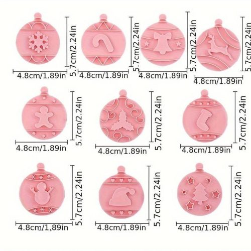 10 darabos Karácsonyi Süteményszaggató Készlet