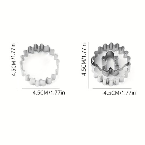 9db, Karácsonyi Linzer Sütivágók, Rozsdamentes Acél Sütivágó Készlet, Karácsonyi Kekszformák,