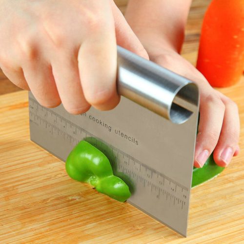 1db, rozsdamentes acél tésztavágó, háztartási kaparó, tortalisztes rizshenger vágó mérleggel, sütőeszköz, kaparó