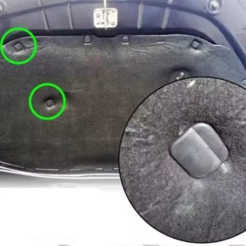 10 db autó motorháztető szigetelés rögzítő csipesz szegecs VW, SEAT, Skoda modellekhez, PVC Fekete, 10 db