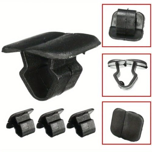 10 db autó motorháztető szigetelés rögzítő csipesz szegecs VW, SEAT, Skoda modellekhez, PVC Fekete, 10 db