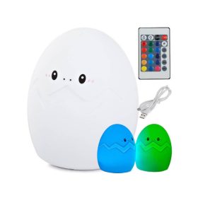   Gyerek éjjeli lámpa LED tojás RGB távirányítóval és USB csatlakozóval