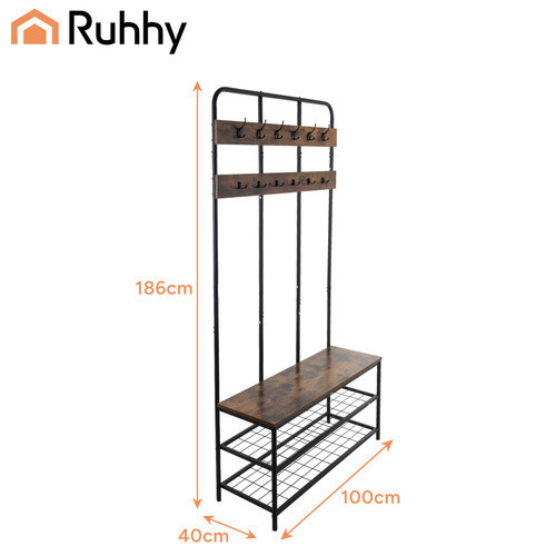 Ruhhy álló polcos ruhaállvány akasztóval 182cm 27036