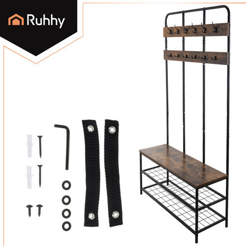 Ruhhy álló polcos ruhaállvány akasztóval 182cm 27036