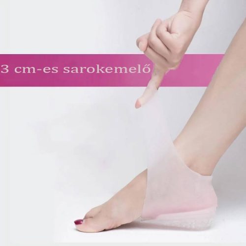 Szilikonos sarokemelő párna, sarokemelő 3 cm-es